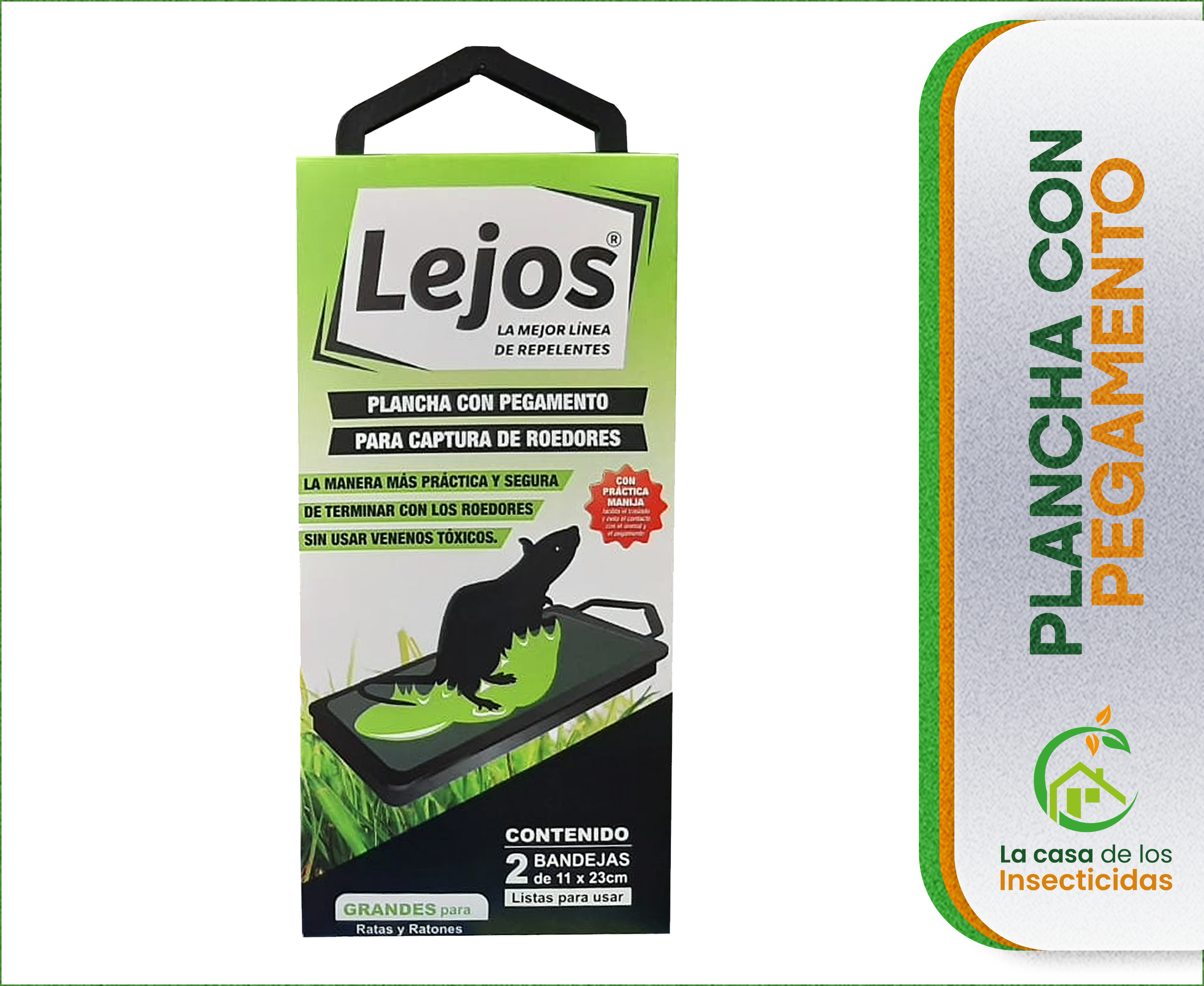 Lejos ratas y ratones panchas con pegamento